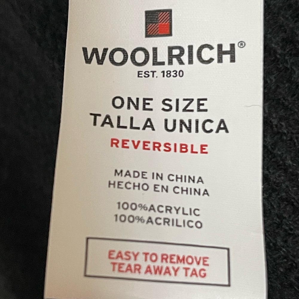Woolrich Reversible one-size Poncho Wrap in plaid and Black - great‎ condition - Picture 5 of 5
